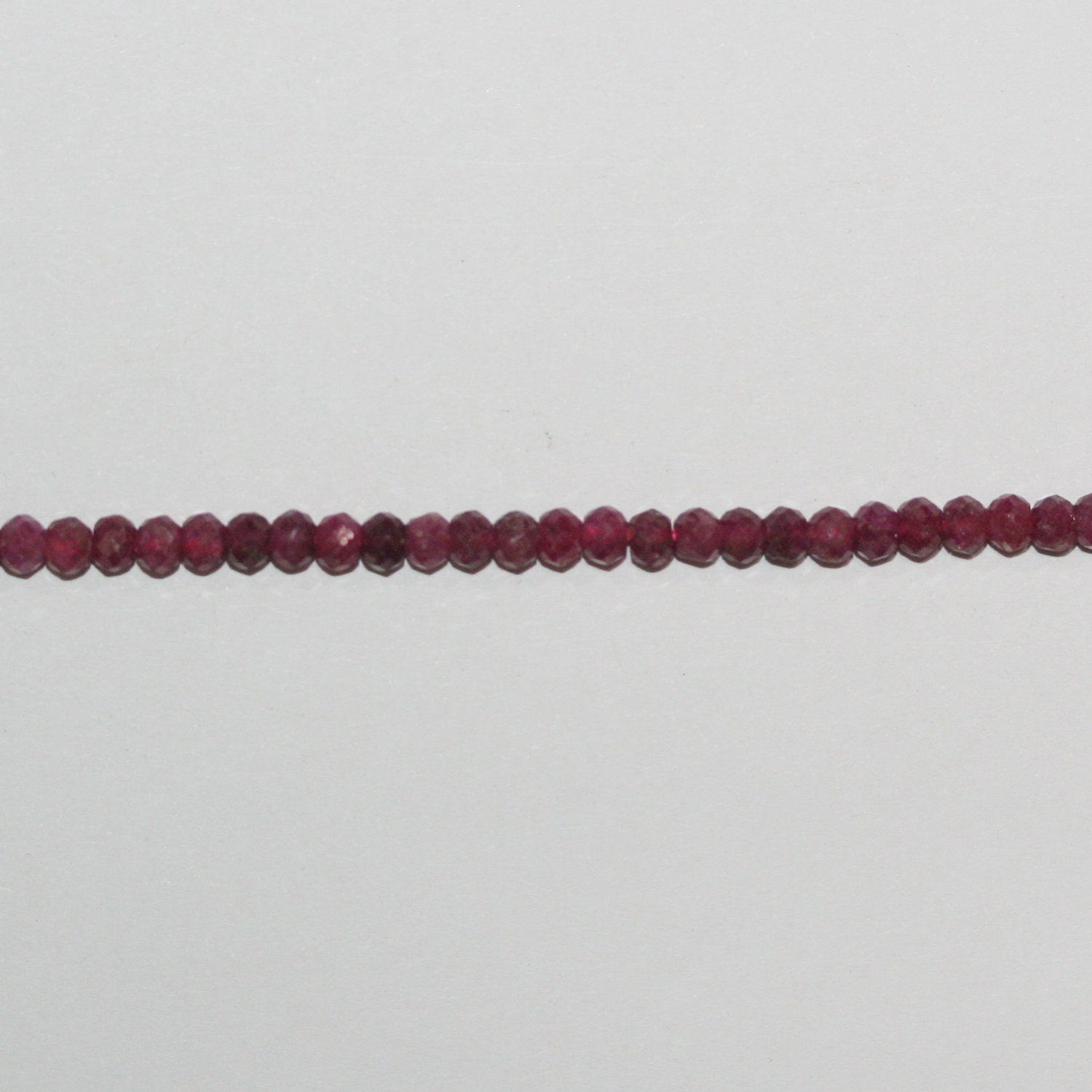 Perles rondelles à facettes St Ruby 15" 4x3mm.-Rig 39cm.