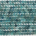 Perles rondes lisses en fluorite bleue St 15" 6 mm.-Rig 39 cm.