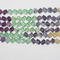 Perles cubiques lisses en fluorite St de 15 pouces, 6 mm - Fil de 39 cm.