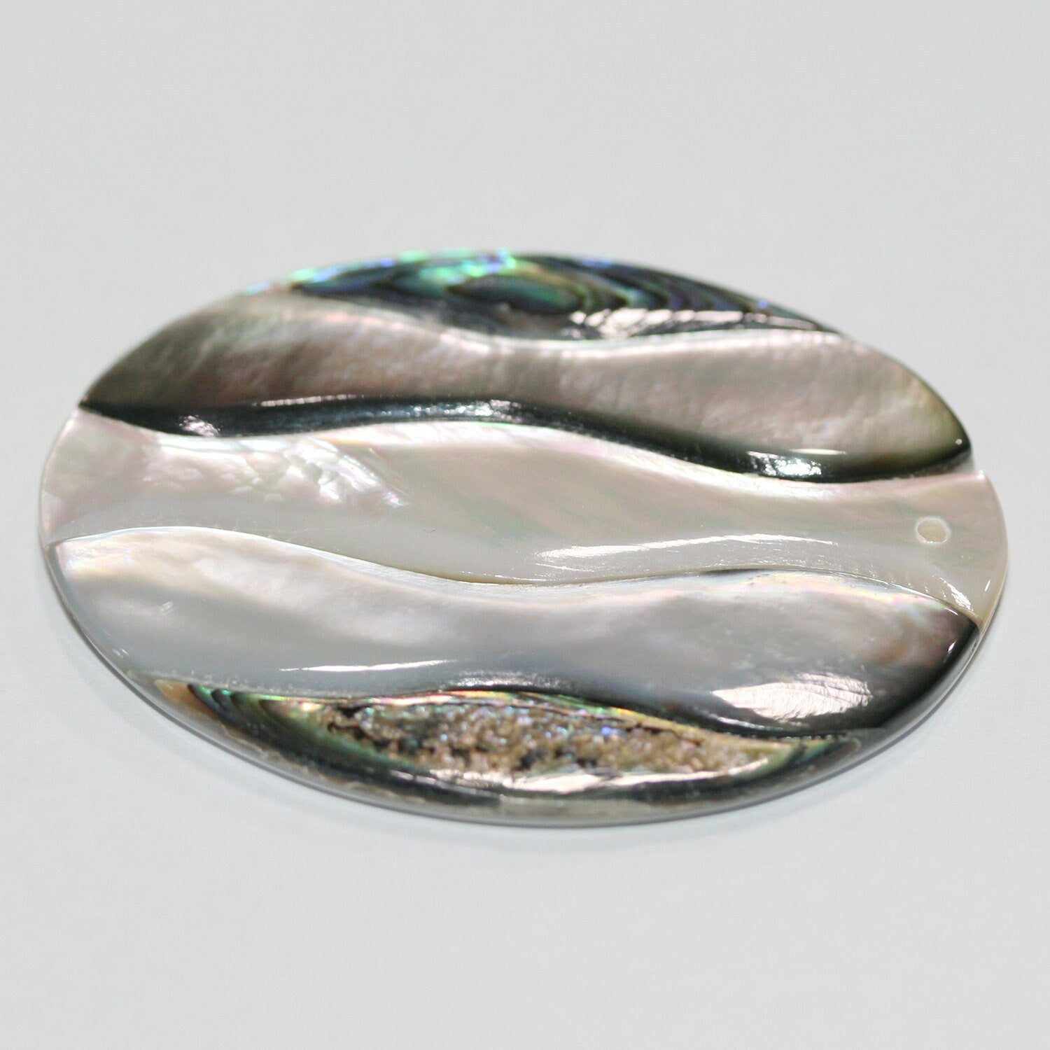 Colgante ovalado de nácar (54 x 40 mm) - Colgantes de nácar natural y concha - Nácar