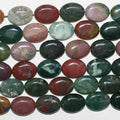 Perles ovales lisses en agate indienne St 15" 20x15mm.-Rig 39cm.