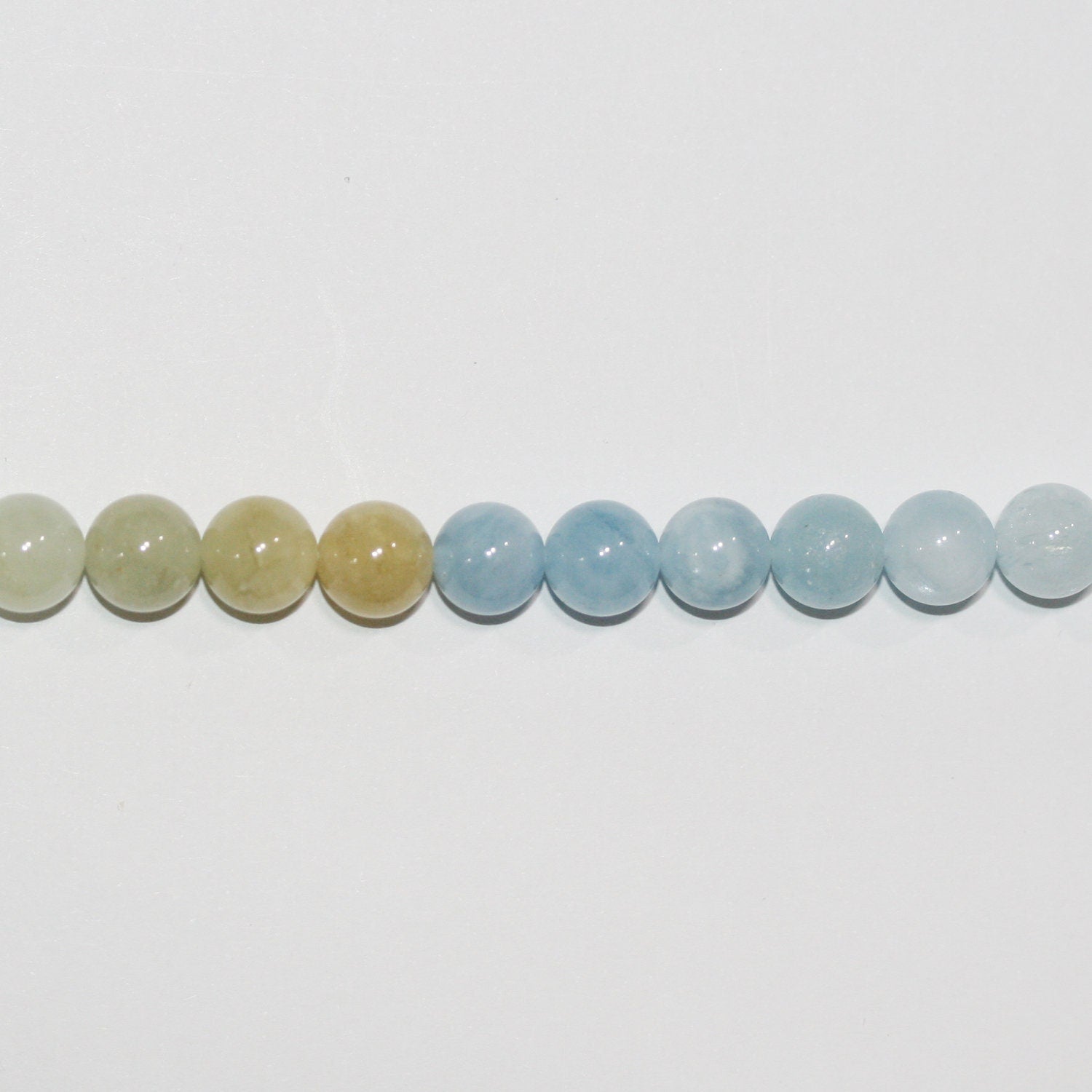 15" St Multi Beryl Smooth Round Beads 8mm.-String 39cm.