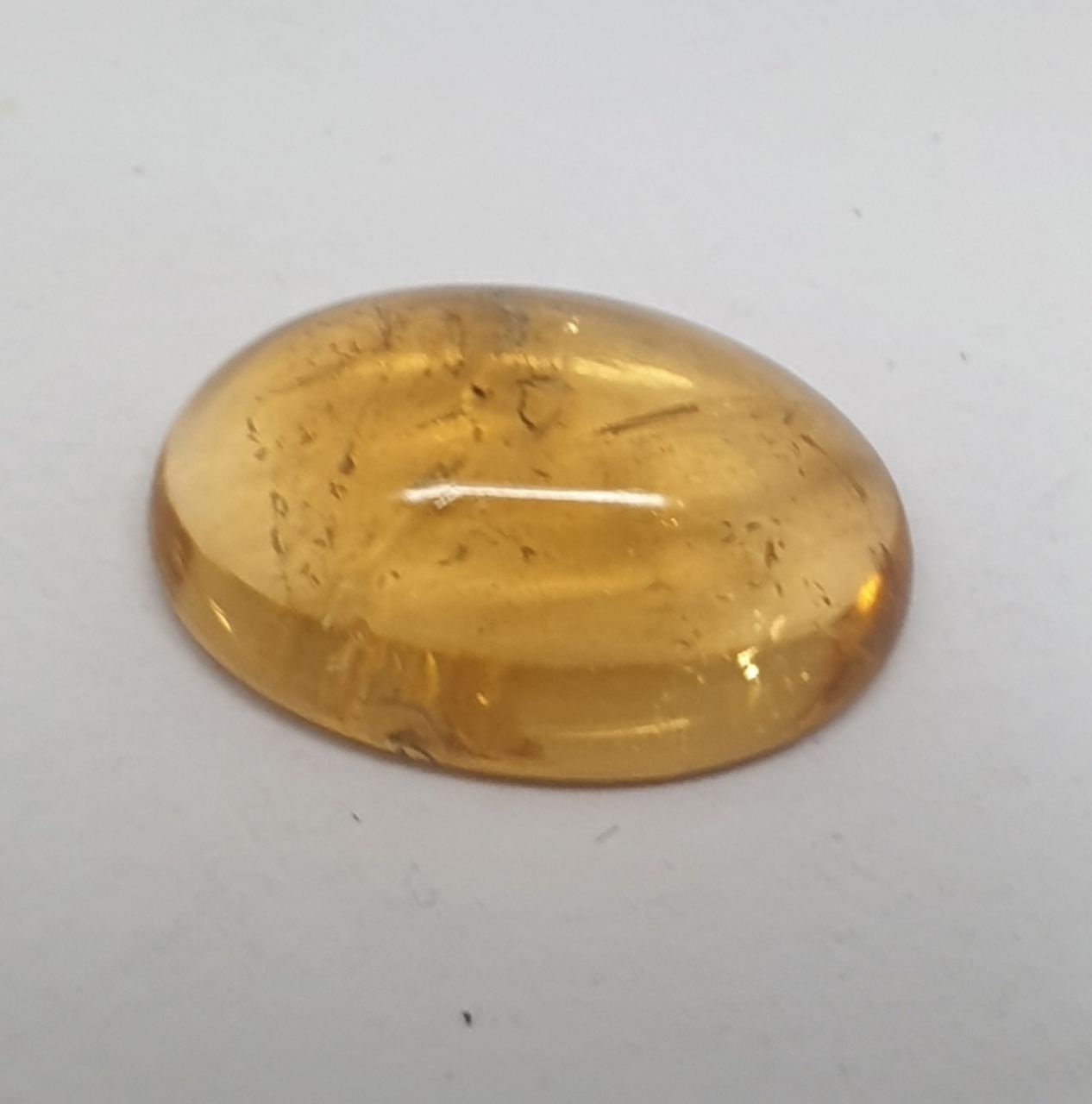 Natural Citrine Oval Cabochon 15.2x10.5mm.-6.4ct- Jewelry Making Supplies