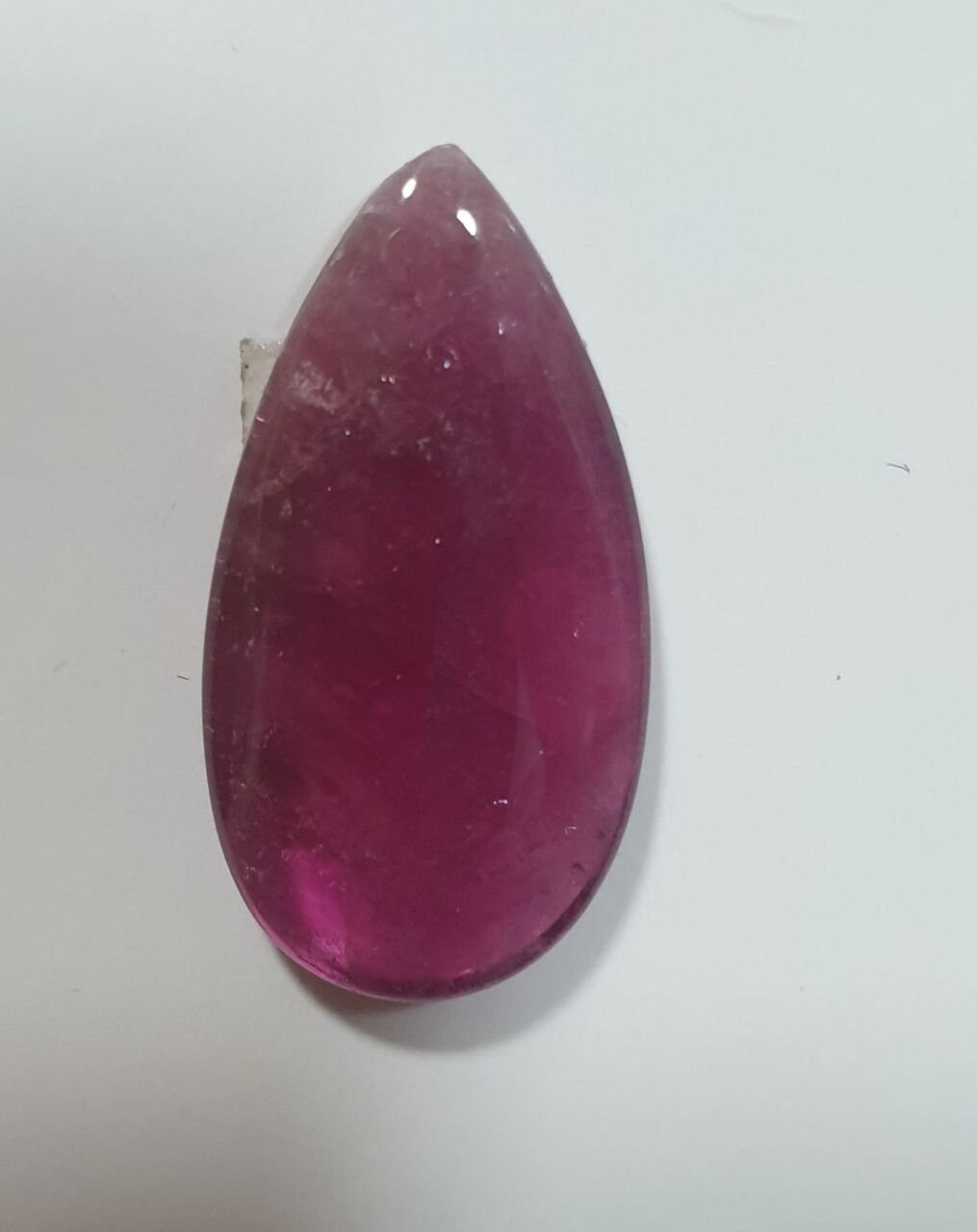 Pink Tourmaline Drop Flat Cabochon 22.14x11.8mm.(7.43ct.). Rubellite