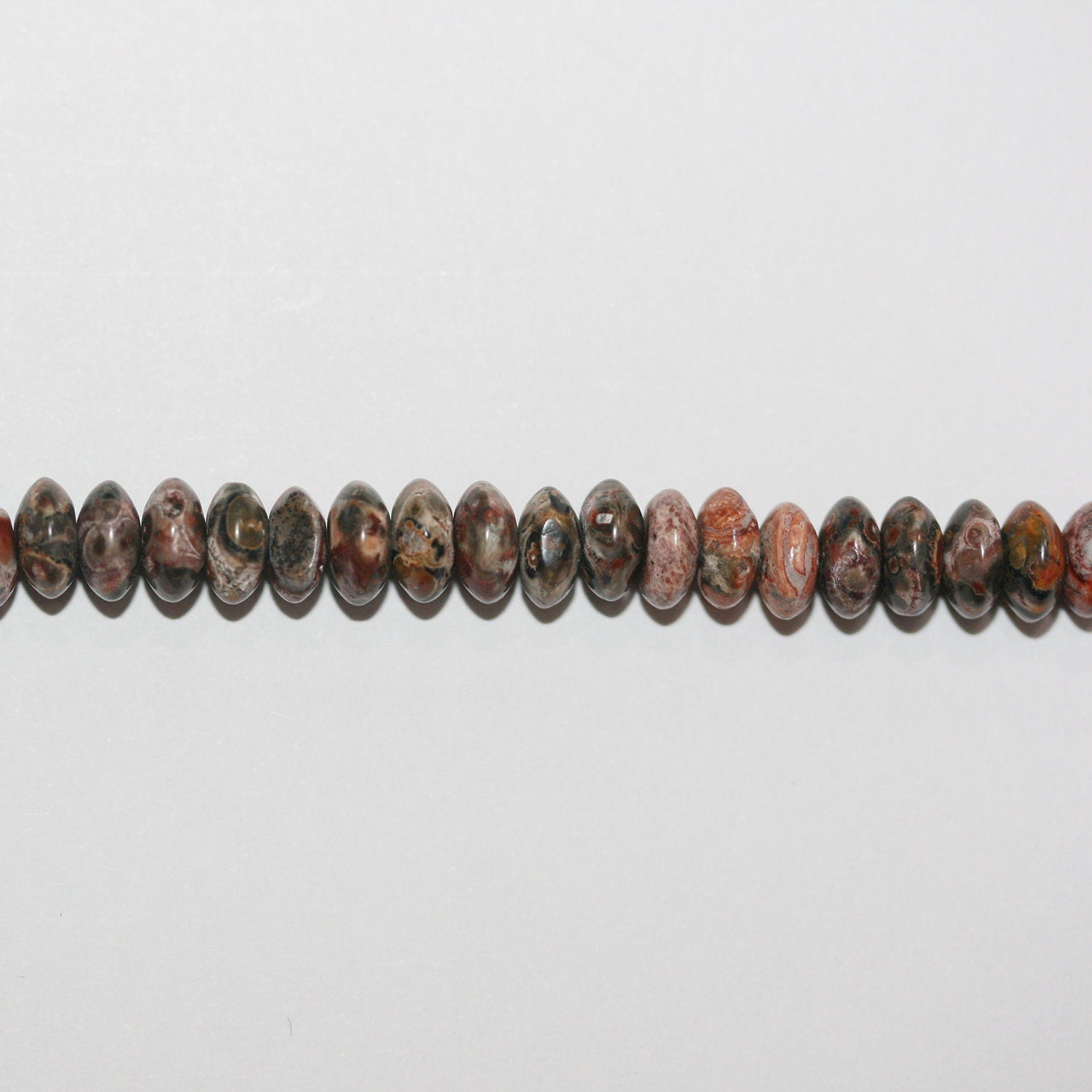 Perles rondelles lisses en jaspe brun St 15" 6x3mm.-Rig 39cm.