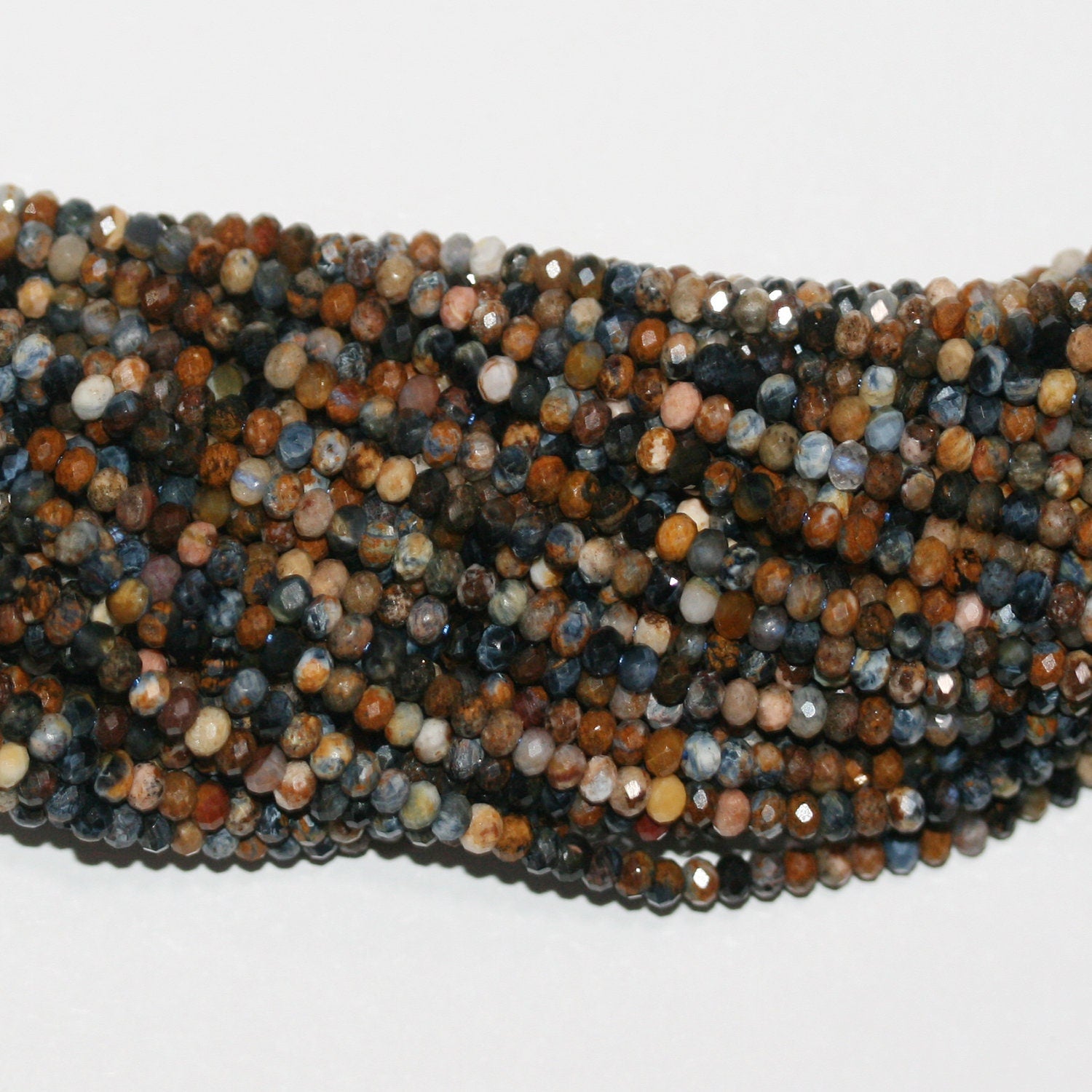 Perles rondelles à facettes en pierre de Sainte-Piété 15" 3x2mm.-Rig 39cm.