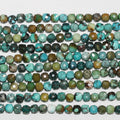 Perles cubiques à facettes en turquoise St de 15 pouces, 5 mm - Fil de 39 cm.