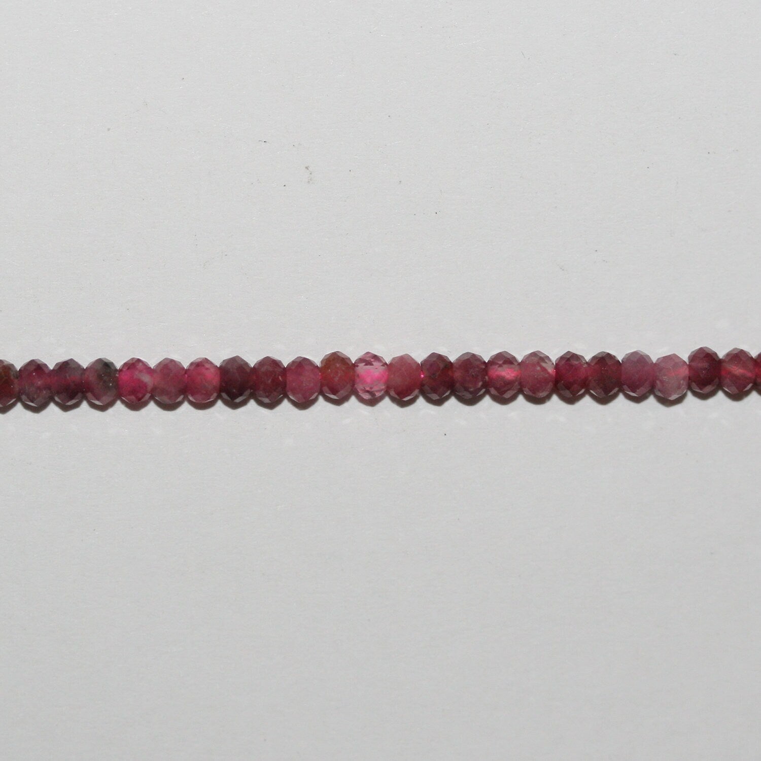 Perles rondelles à facettes St Ruby 15" 3x2,5mm.-Rig 39cm.