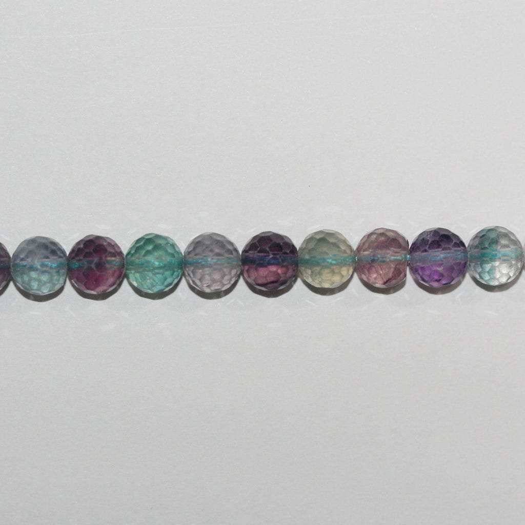 15" St Fluorite Facettée Rondes Perles 6mm.-Rig 39cm.