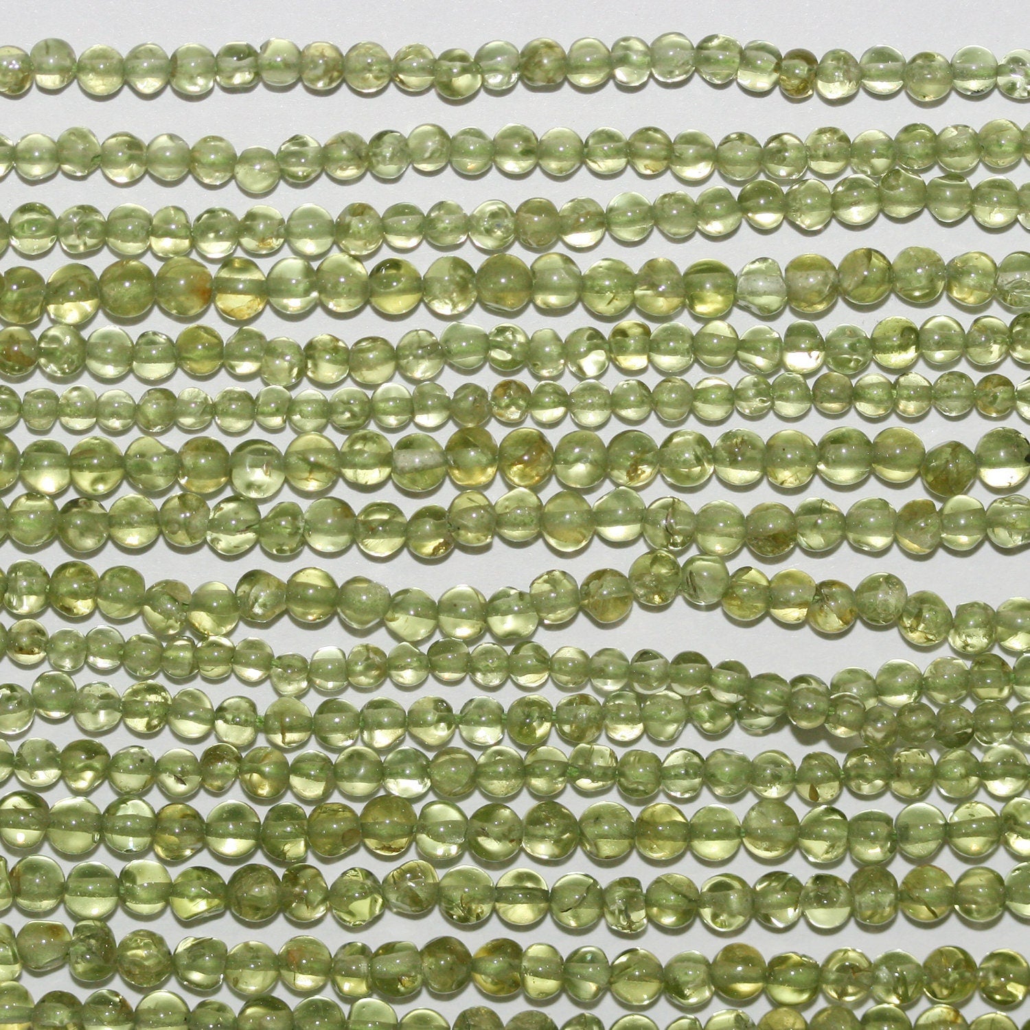 13" St Peridot Smooth Round Beads 2.5-3mm -Strand 36cm