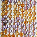 15" Perles de cœur lisses en améthyste et citrine 10 mm.-Rig 39 mm.