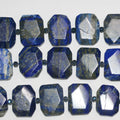15" St Lapis Lazuli Faceted Octagonal Beads 18x24mm.-Strand 39cm