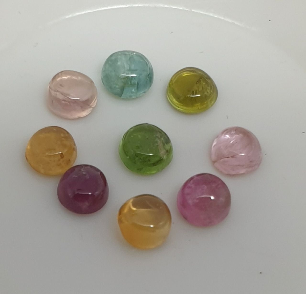 Multi Sapphire Oval Cabochon Lot Blue Orange Pink Yellow  Purple  15ct 6x4-5x4mm In average Natural Gemstone Patel Colors