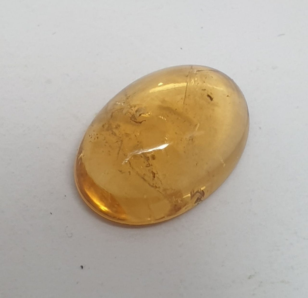 Natural Citrine Oval Cabochon 15.2x10.5mm.-6.4ct- Jewelry Making Supplies