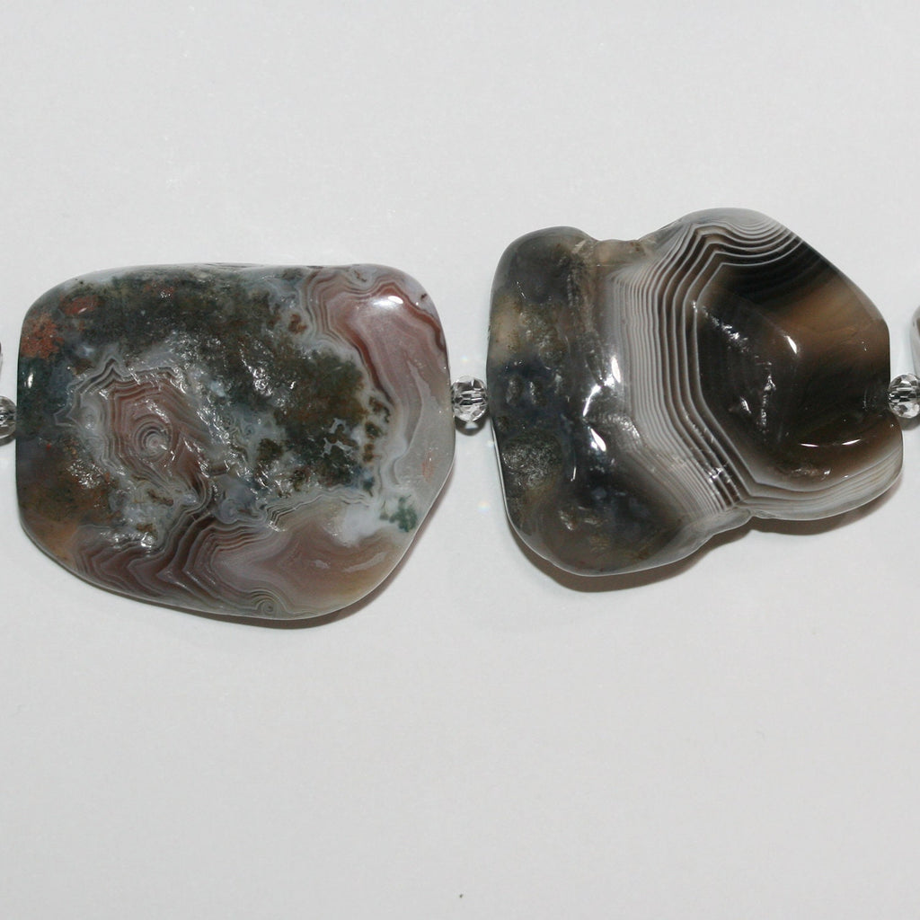 16" St Botswana Agate Smooth Nugget Beads 35-45mm.Approx.-Strand 40cm. - Hard Gems