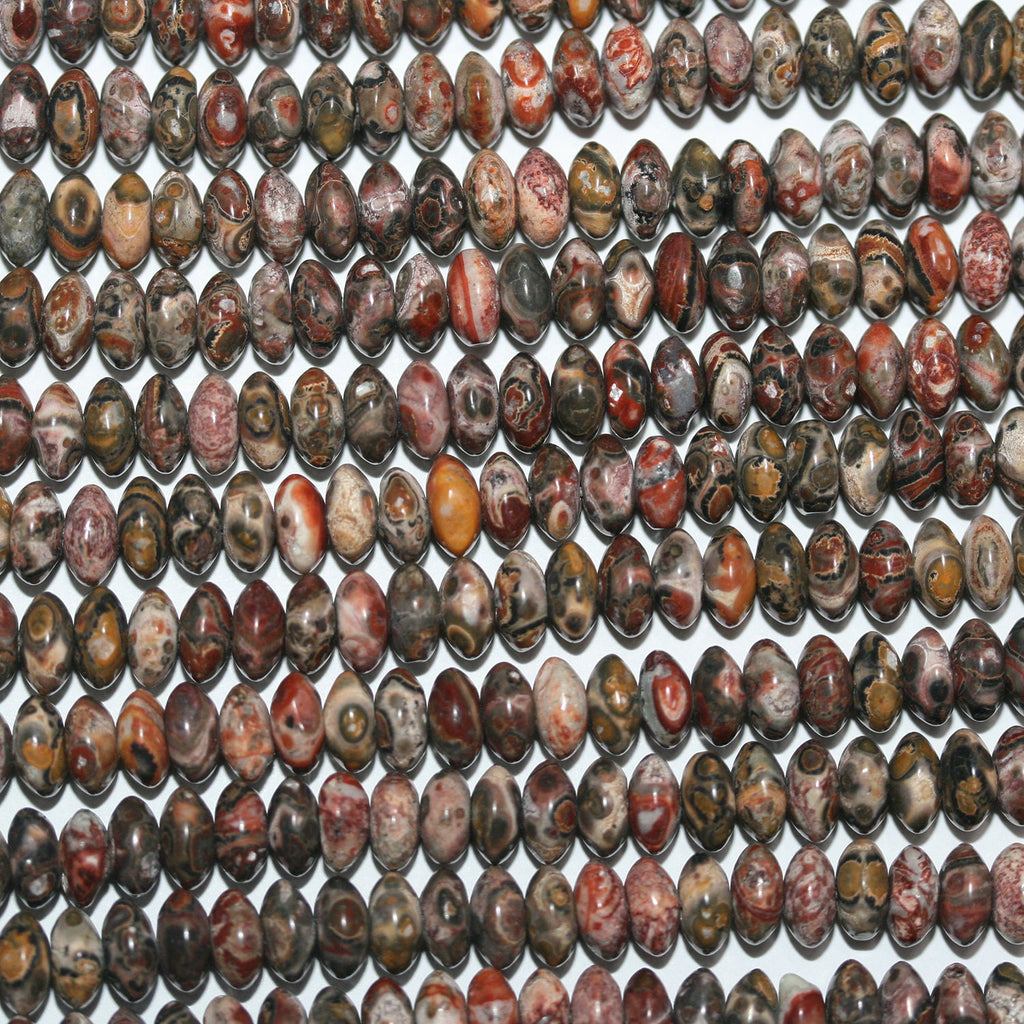 Perles rondelles lisses en jaspe brun St 15" 6x3mm.-Rig 39cm.