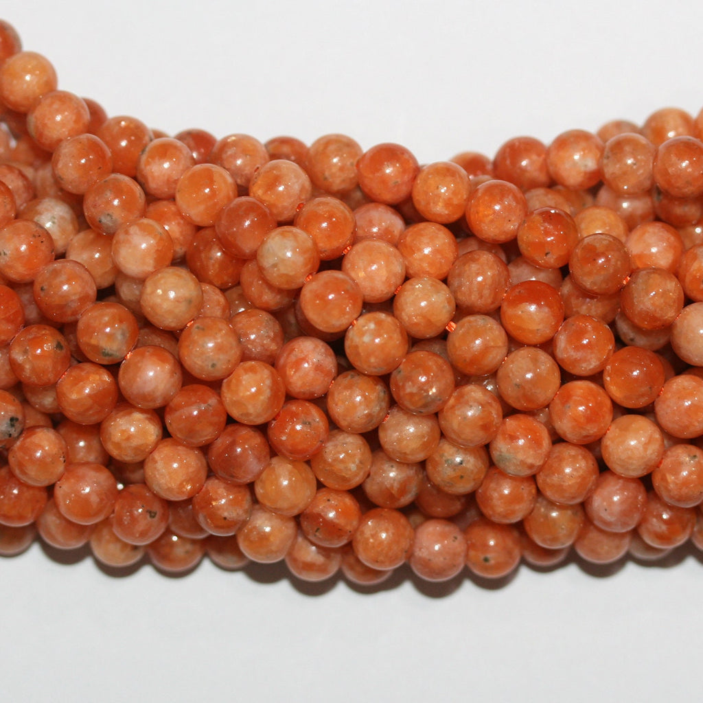 Perles rondes lisses en calcite St de 15 pouces, 6 mm - Fil de 39 cm.