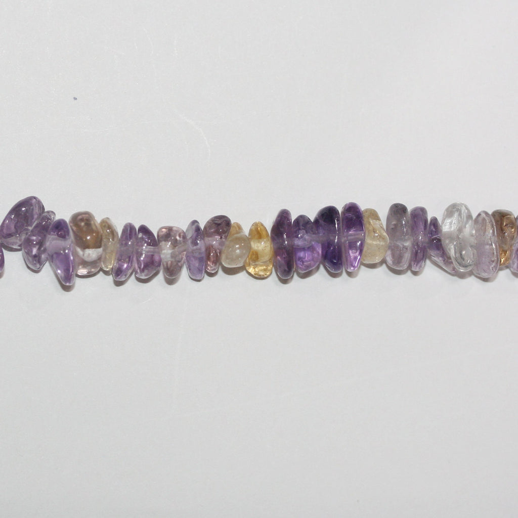 Perles de Sainte-Amétrine irrégulières et lisses de 15 pouces (environ 10 x 4 mm) - Longueur du fil : 39 cm.