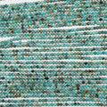 15" St Turquoise  Faceted Rondelle Beads 2x1.5mm.-Strand 39cm. - Hard Gems