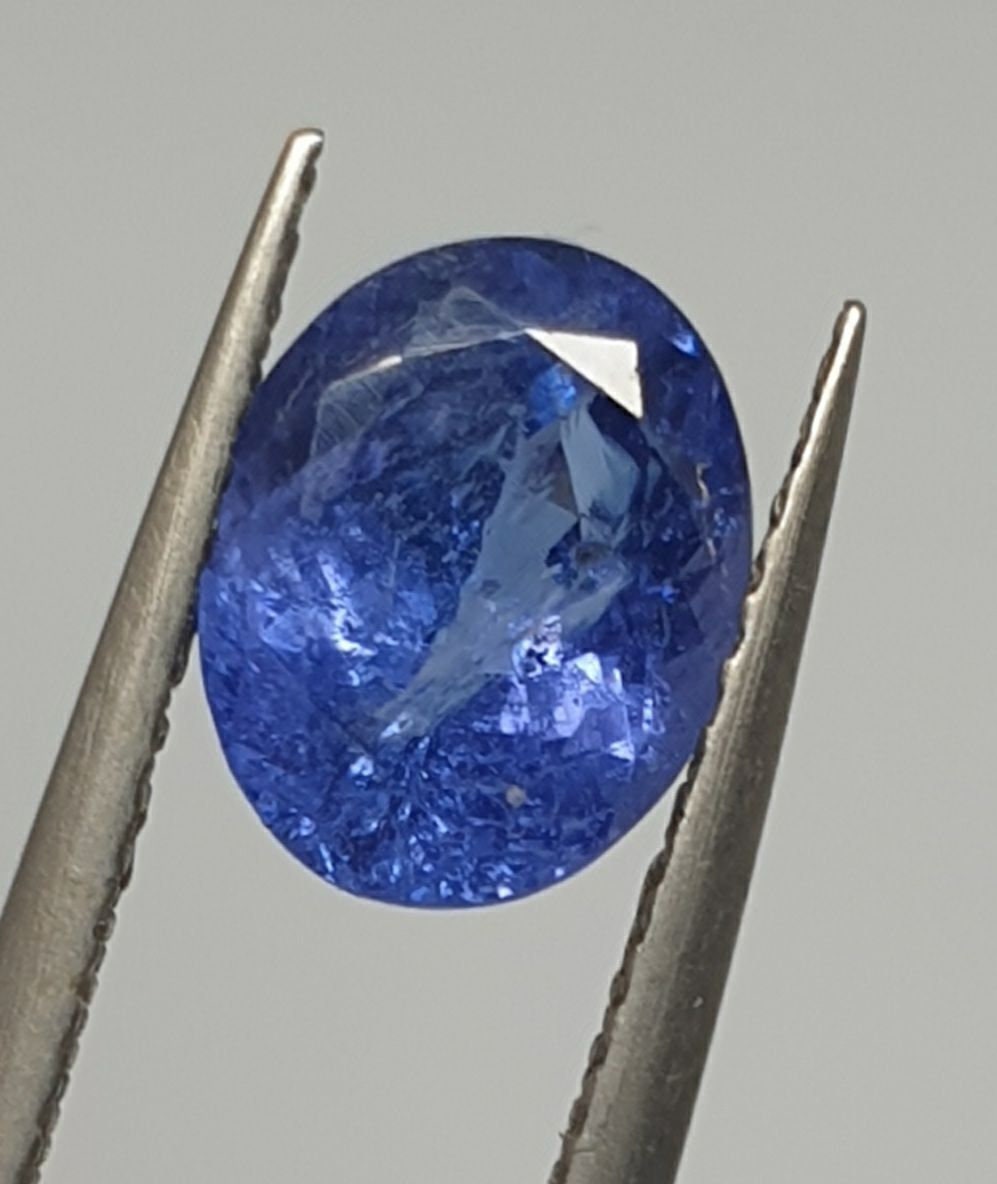 Tanzanite ovale à facettes 8,8 x 7 mm 2 ct - Pierre précieuse naturelle - Véritable tanzanite - Fournisseur de bijoux - Bleu profond