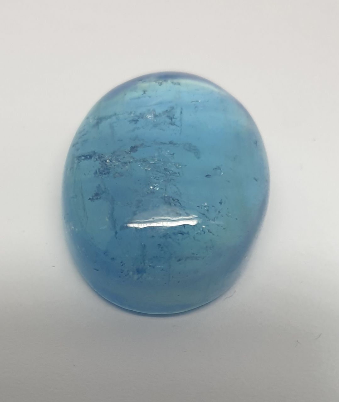 Top Blue Color Aquamarine Cabochon 23x15mm 33.11ct- Natural Gemstone-One Of A Kind