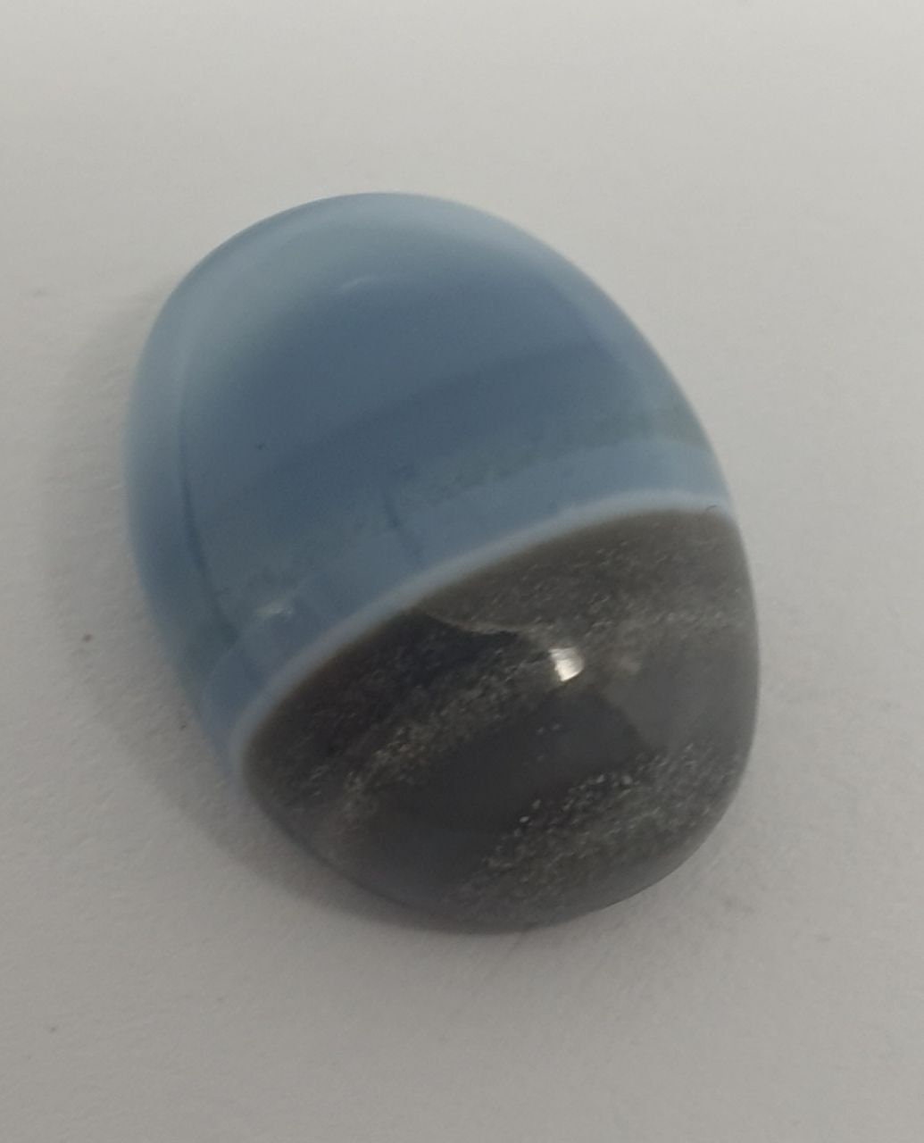 Natural Blue Stripe Opal Oval Cabochon 17x12.5mm.-(10.34ct)