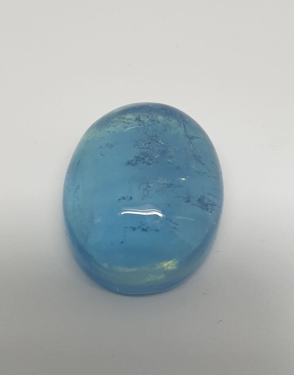 Top Blue Color Aquamarine Cabochon 23x15mm 33.11ct- Natural Gemstone-One Of A Kind
