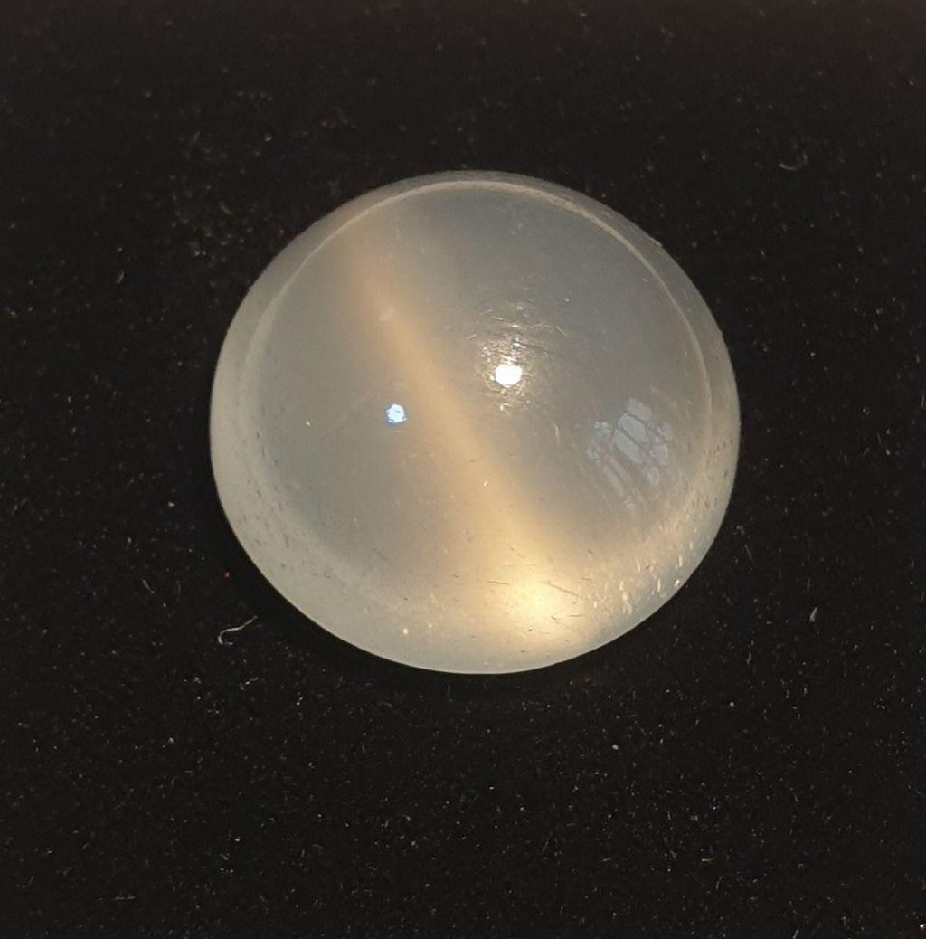 AAA One Of A Kind Cats Eye Moonstone 15mm Round Cabochon Untreated Gem- Supper Quality - Chatoyancy