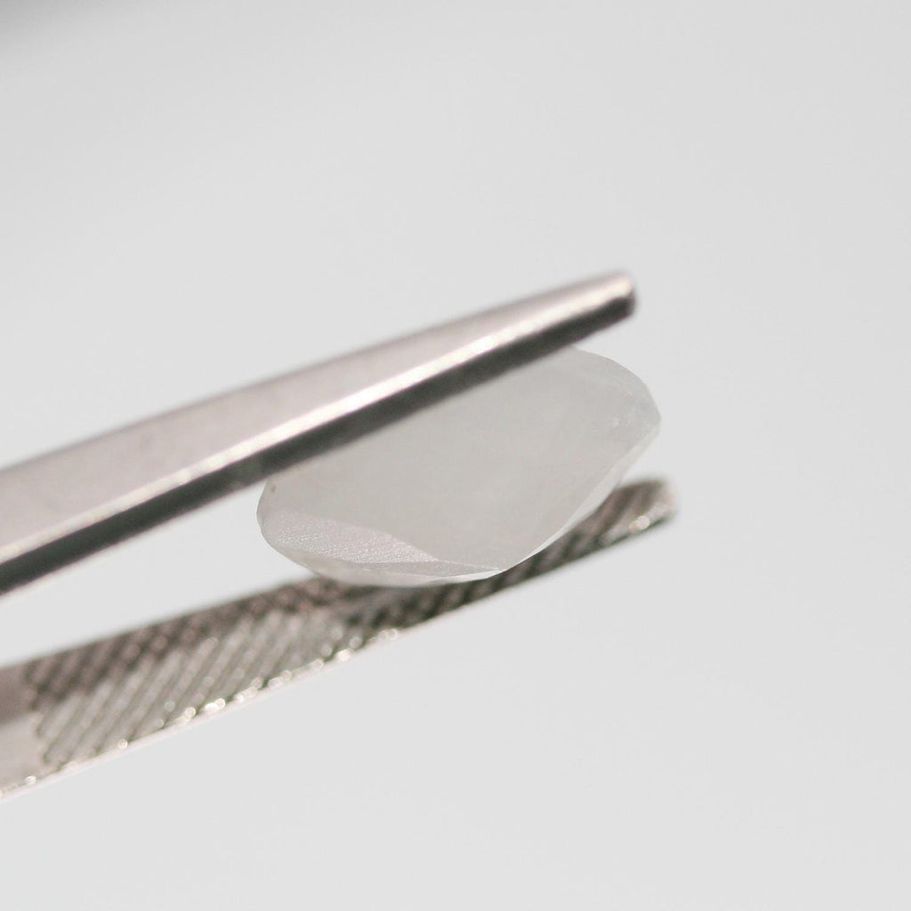 Lote de 4 piezas de piedra lunar facetada cuadrada de 10 mm. (4 piezas).