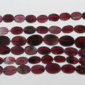 13" St Garnet Smooth Oval Beads 7x5mm.Approx.-Strand 33cm
