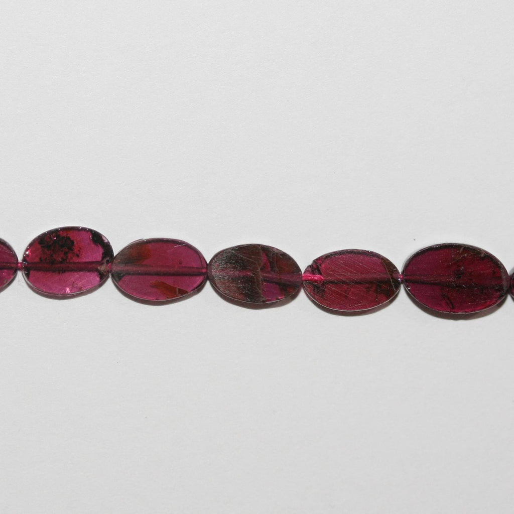 13" St Garnet Smooth Oval Beads 7x5mm.Approx.-Strand 33cm