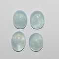 4Pcs Lot Aquamarine Oval Cabochon 16x12mm (4 pcs). - Hard Gems