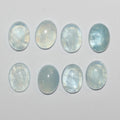 8Pcs Lot Aquamarine Oval Cabochon 12x9mm (8 pcs) - Hard Gems