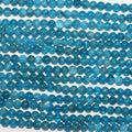 Perles rondes lisses en apatite St de 15 pouces (4 mm) - Fil de 39 cm