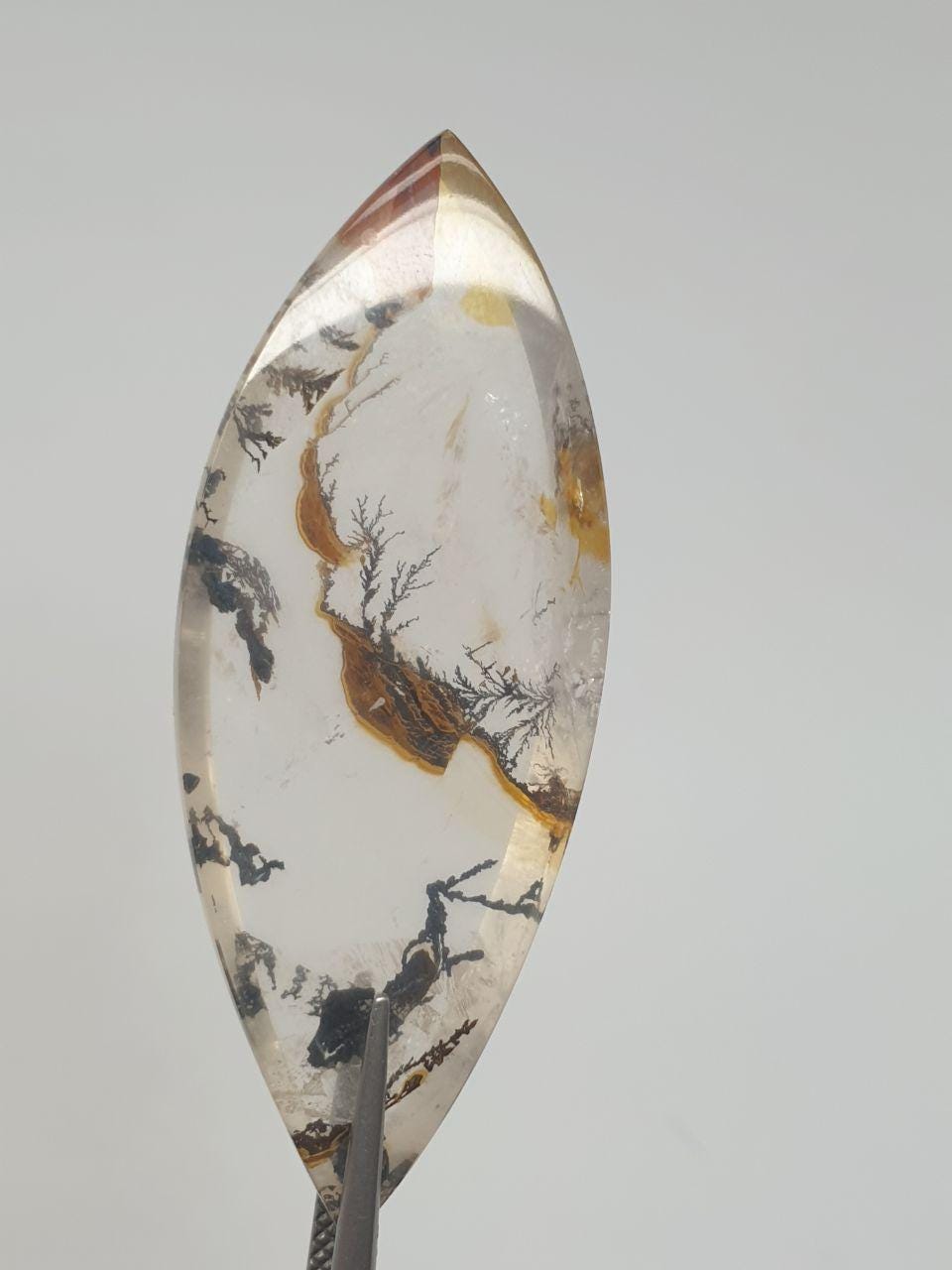 Natural Dendritic Quartz Marquissse Cabochon Made By Mother Nature47.7x8.4x5.mm 35.12ct- Inclusion Quartz- Healing Power