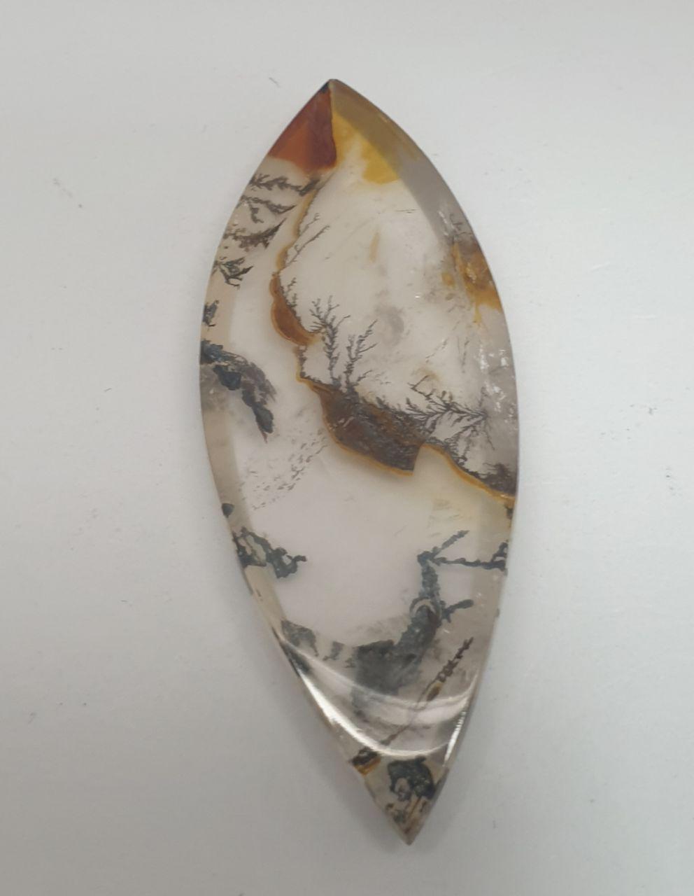 Natural Dendritic Quartz Marquissse Cabochon Made By Mother Nature47.7x8.4x5.mm 35.12ct- Inclusion Quartz- Healing Power