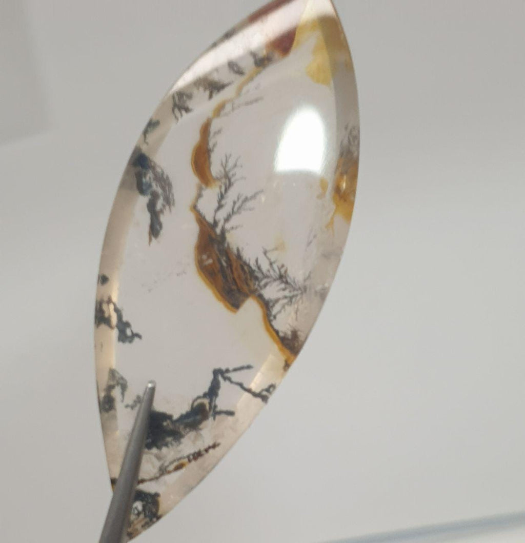 Natural Dendritic Quartz Marquissse Cabochon Made By Mother Nature47.7x8.4x5.mm 35.12ct- Inclusion Quartz- Healing Power