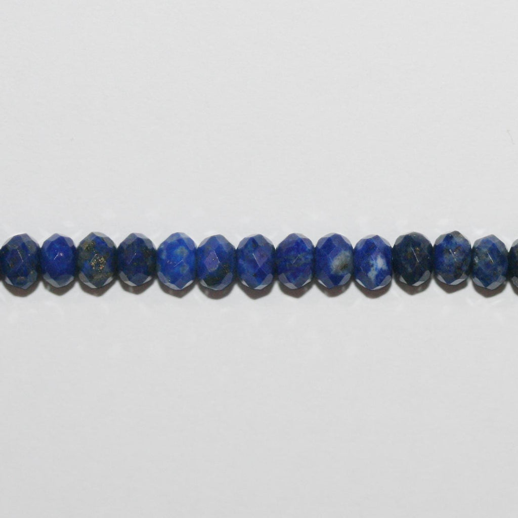 15" St Lapis Lazuli Faceted Rondelle Beads 4x3mm.-Strand 39cm. - Hard Gems