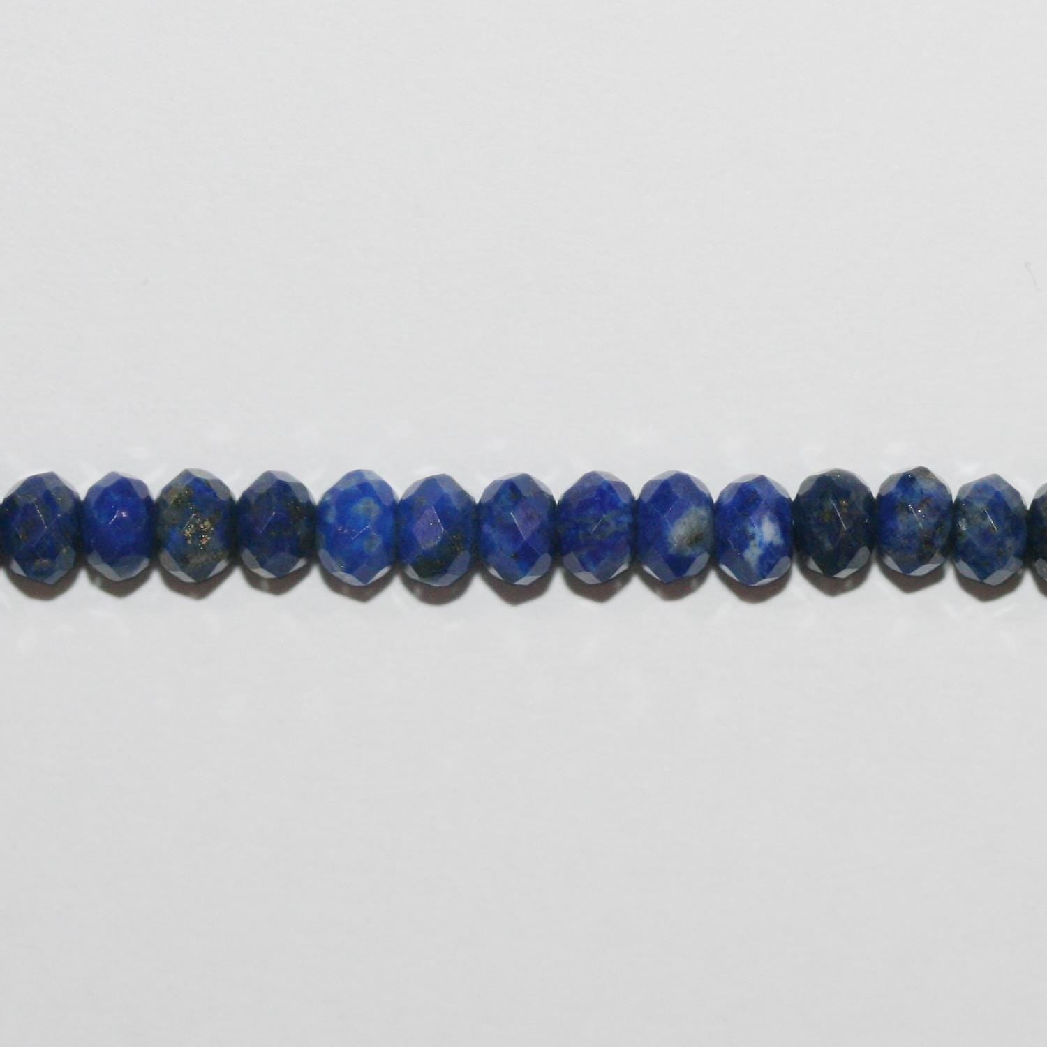 15" St Lapis Lazuli Faceted Rondelle Beads 4x3mm.-Strand 39cm. - Hard Gems