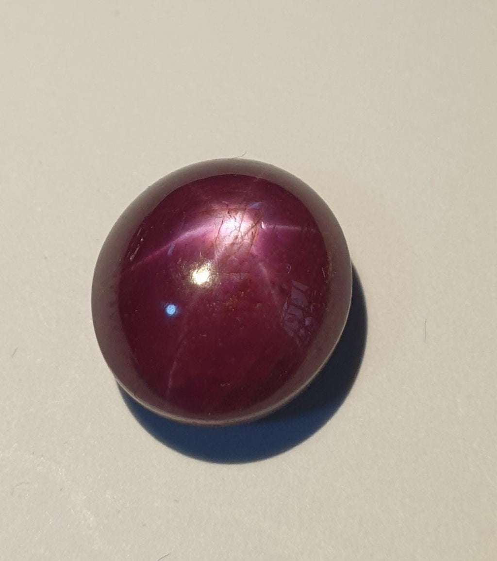 AAA Top color Natural Untreated Ruby  Star Cabochon 11.2X10.5mm 9.9ct Natural Gemstone Gems For Jewelry - Hard Gems