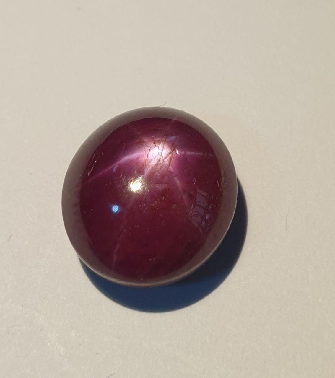 AAA Top color Natural Untreated Ruby  Star Cabochon 11.2X10.5mm 9.9ct Natural Gemstone Gems For Jewelry - Hard Gems