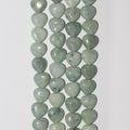 12" St Burma Jade Smooth Heart Beads 10mm.-Strand 30cm