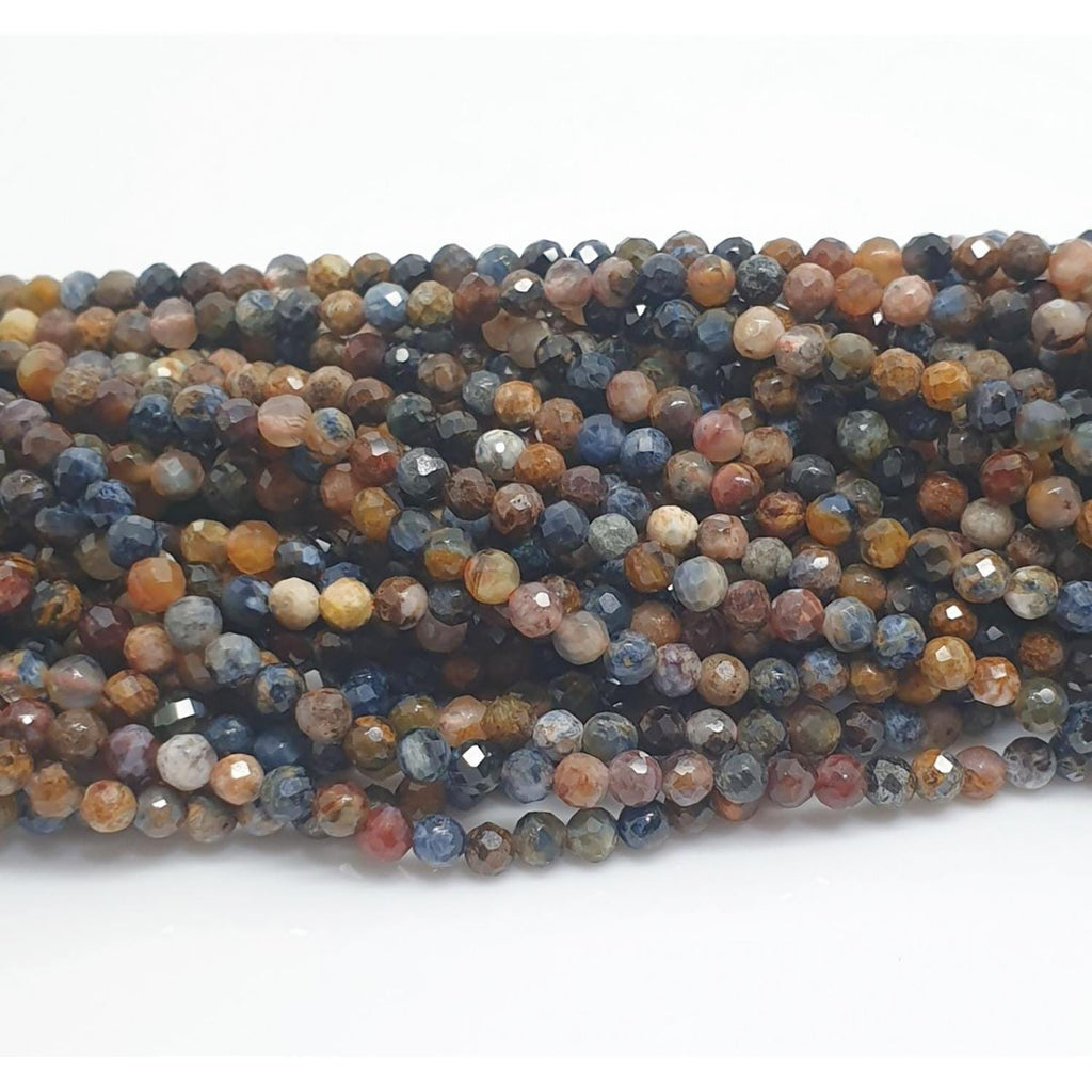 Cuentas redondas facetadas de San Pietersita de 40 cm (3,5 mm) - Hilo de 39 cm