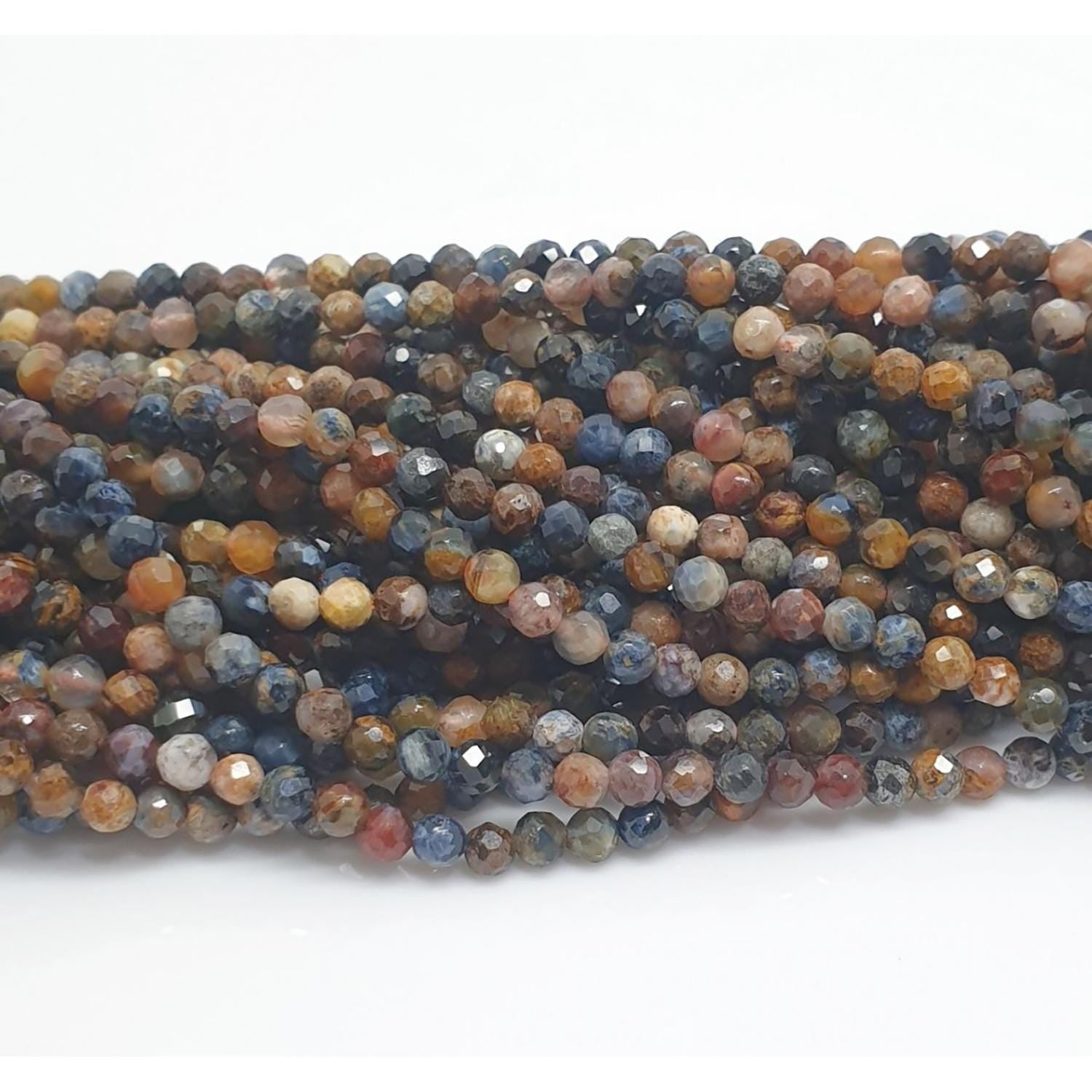 Cuentas redondas facetadas de San Pietersita de 40 cm (3,5 mm) - Hilo de 39 cm