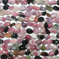 Perles de tourmaline St lisses en pépites de 16 pouces, 7-8 mm environ - Fil de 40 cm.