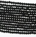 Perles rondes lisses en tourmaline noire St, 3,5 mm, 15 pouces - Fil de 39 mm