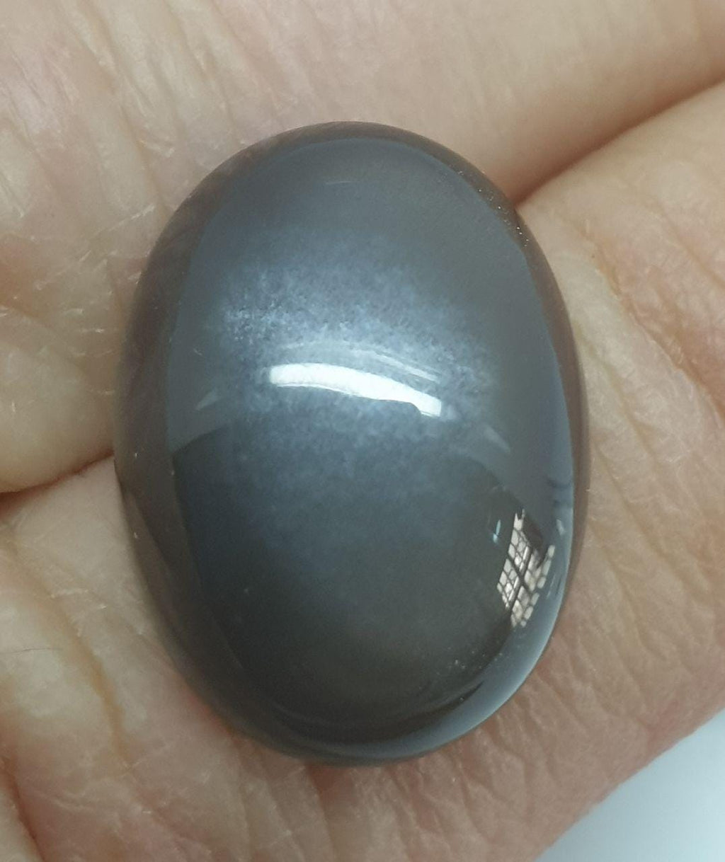 Pierre de lune noire AAA, cabochon ovale 19,1 x 14,2 mm (14,1 ct) - Pierre de collection, fournisseur de bijoux en pierres rares - Gemmes naturelles - Adularescence