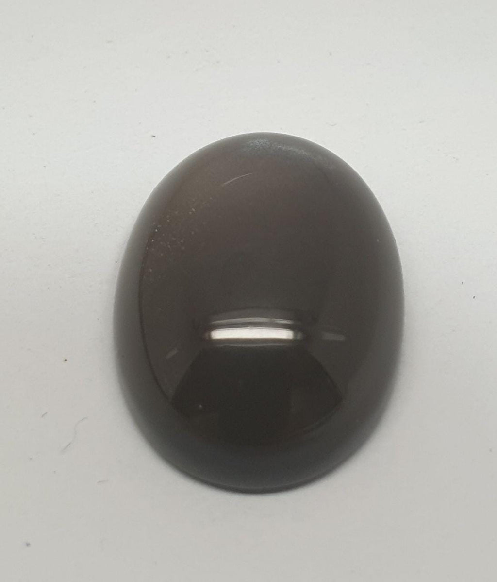 Pierre de lune noire AAA, cabochon ovale 19,1 x 14,2 mm (14,1 ct) - Pierre de collection, fournisseur de bijoux en pierres rares - Gemmes naturelles - Adularescence