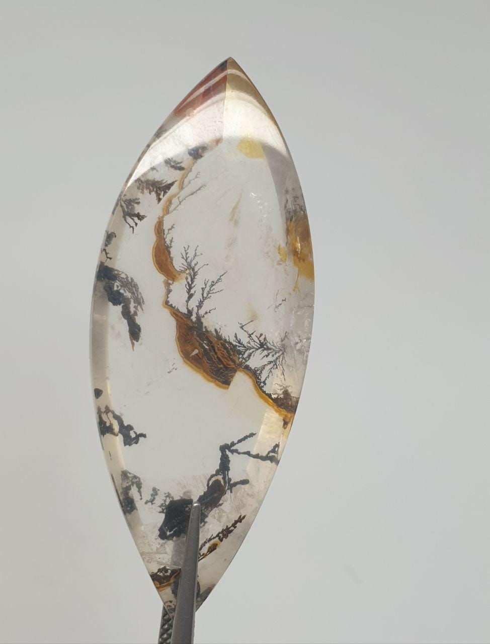 Natural Dendritic Quartz Marquissse Cabochon Made By Mother Nature47.7x8.4x5.mm 35.12ct- Inclusion Quartz- Healing Power