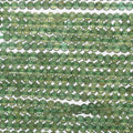 15" St Green Apatite Faceted Round Beads 3mm.-Strand 39cm - Hard Gems